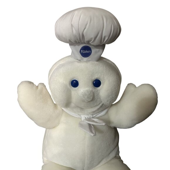 Vintage 1987 Dakin Poppin Fresh Plush Puppet 16" Pillsbury Doughboy Collectible - Picture 5 of 5
